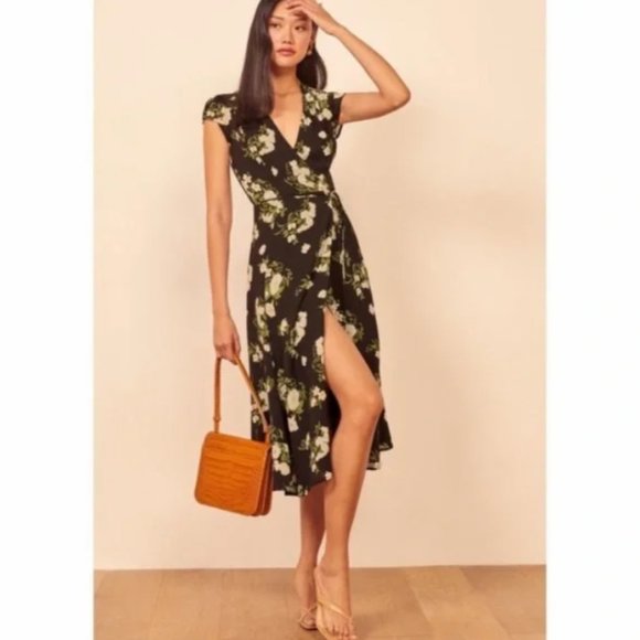 NWT Reformation Carina Wrap Dress In Celeste Size M #762 - Picture 3 of 12